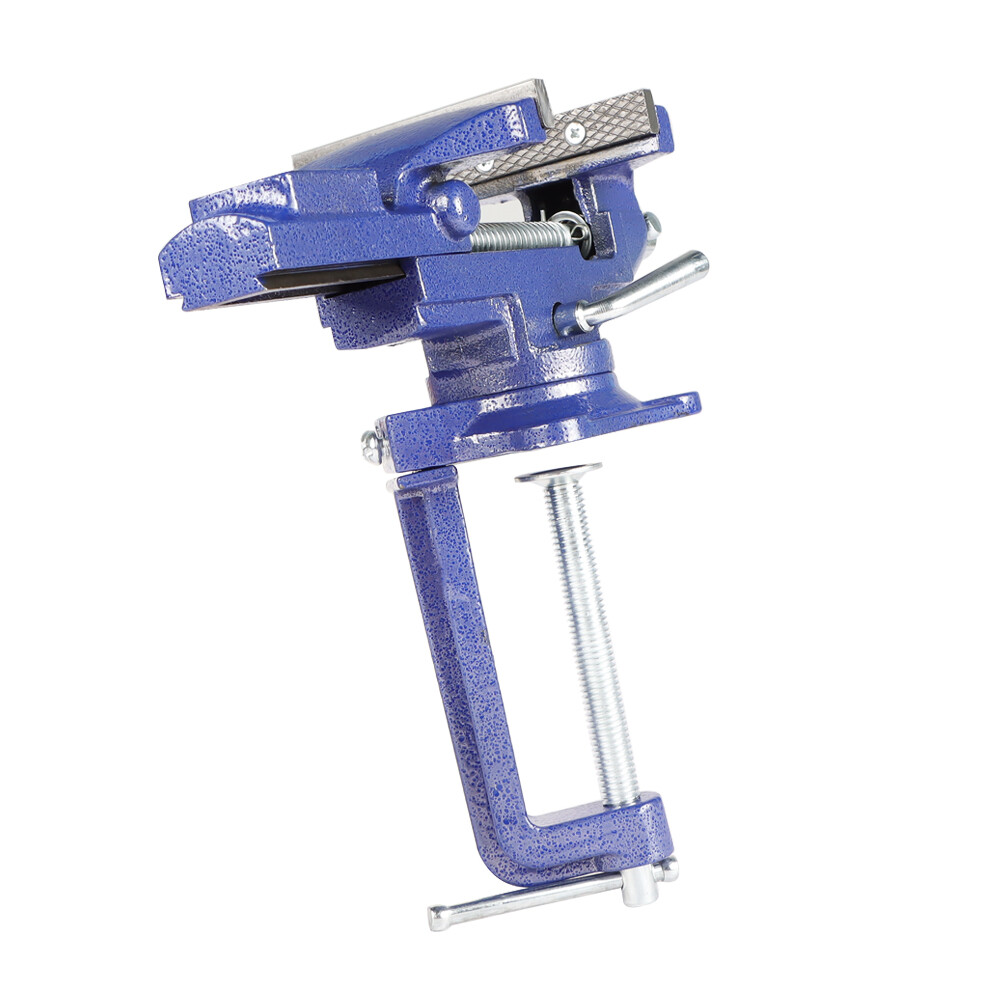 For Workbench 3.2" 2-In-1 Bench Vise Multi-Functional Portable 360° Swivel Base