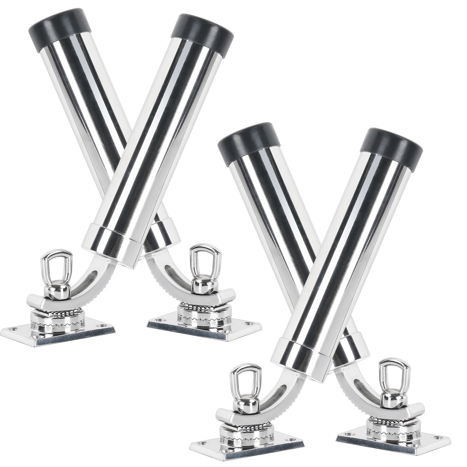 4X Marine 316Stainless Steel Boat Fishing Rod Holder 360 ° Adjustable Mount