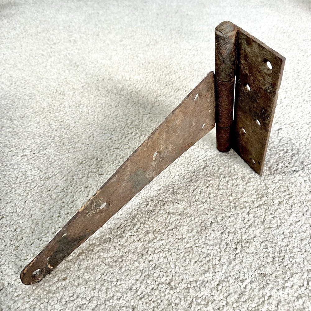 Antique Large Primitive Barn Door Gate Rustic Strap Hinge 14.75 x 8”