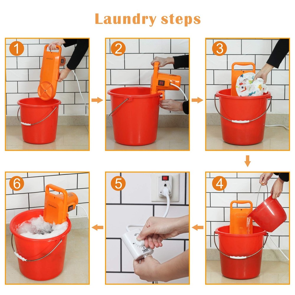 Portable Washing Machine Small Mini Hand Compact Semi Automatic Washer Laundr...