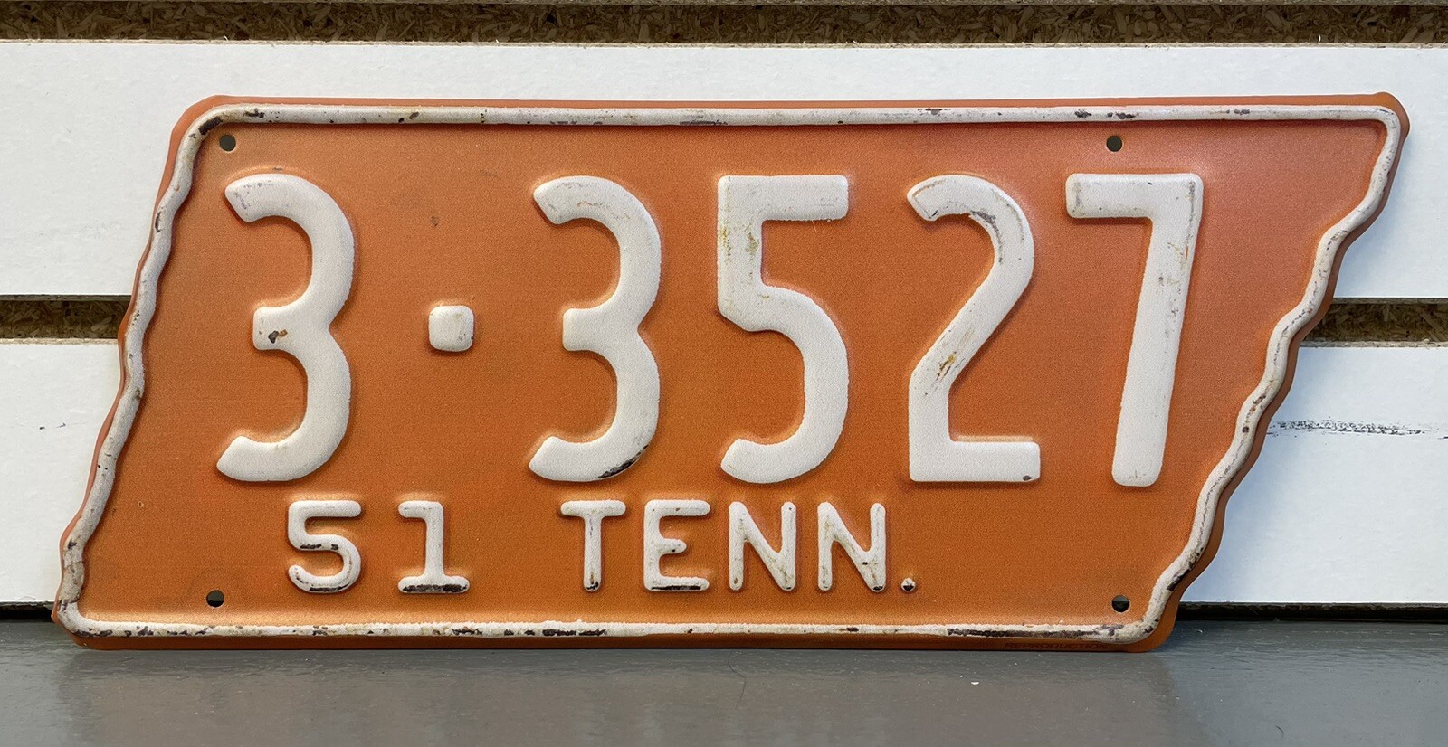 REPRODUCTION 1951 Tennessee License Tag TN Knox Vols & Vanderbilt Score Plate