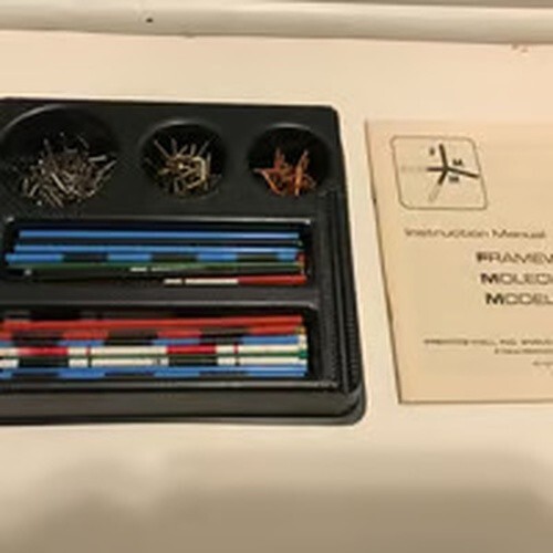 Vintage 1965 Prentice-Hall FRAMEWORK MOLECULAR MODELS Kit Educational Science