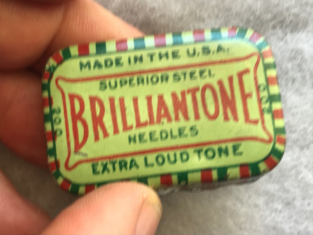 Brilliantone Needles Vintage Empty Tin
