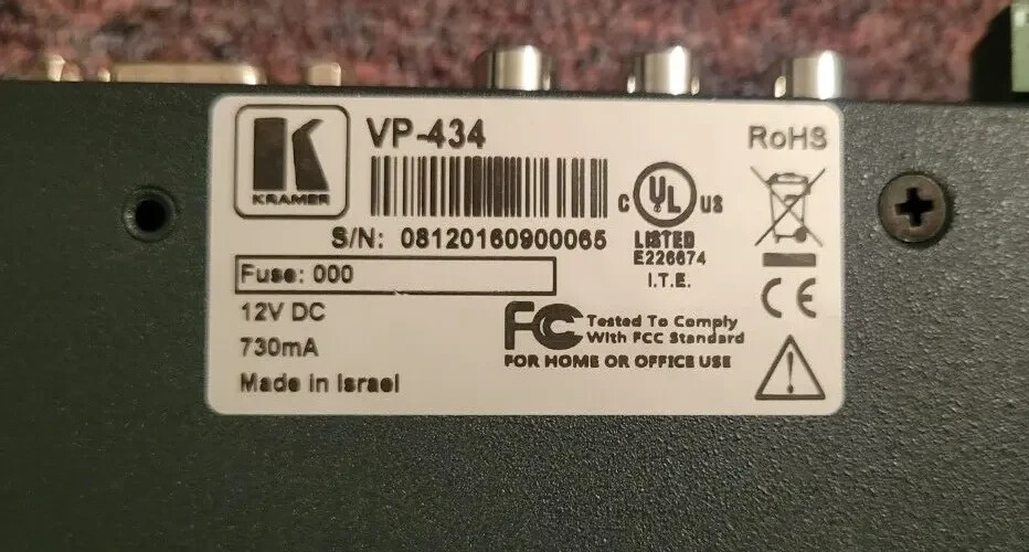 Kramer VP-434 Component & Computer Graphics To HDMI ProScale Digital Scaler