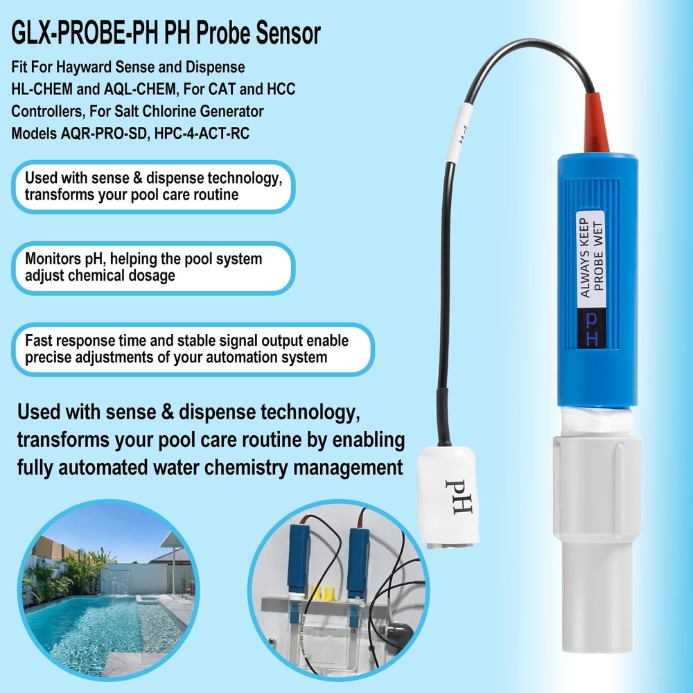 REPLACEMENT FOR HAYWARD SENSE & DISPENSE PH PROBE GLX-PROBE-PH