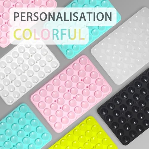 Silicone Suction Phone Case Mount - Universal Compatibility for iPhone & White