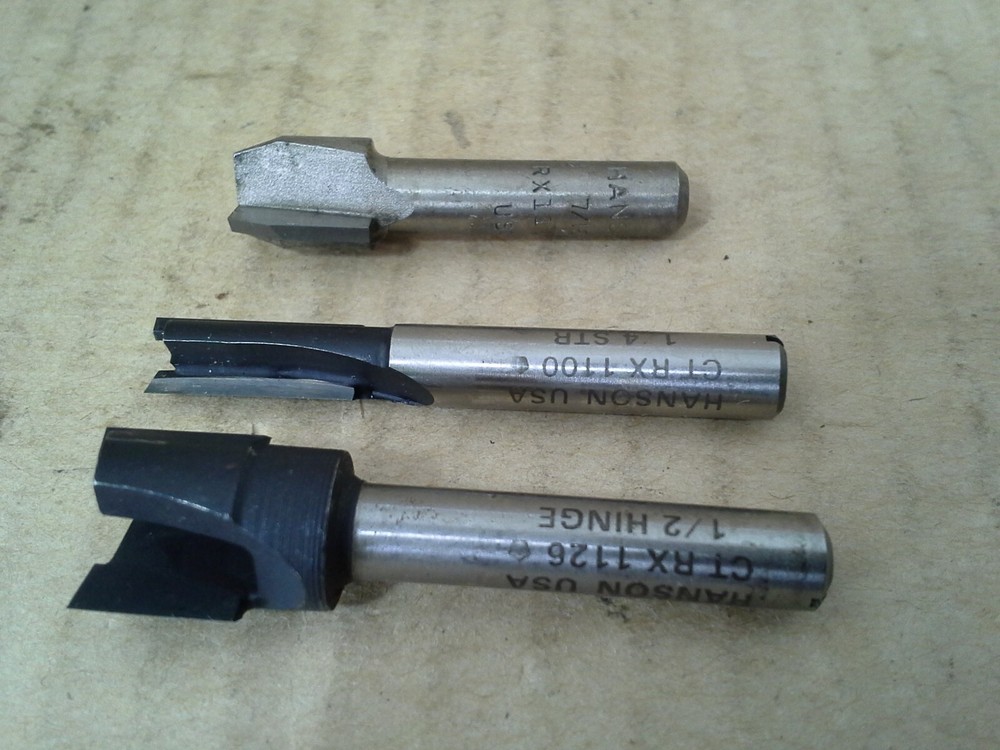 Hanson S6-C Router Bit Set 3pc-Hanson 3PC-Unbranded, VGC