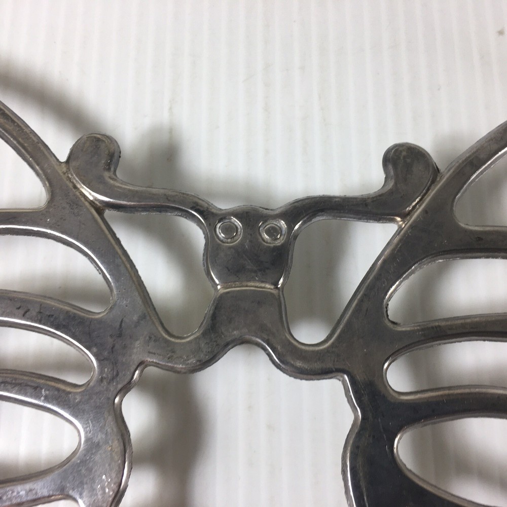 Leonard Silverplate Butterfly Trivet Italy Vintage Mid Century MCM