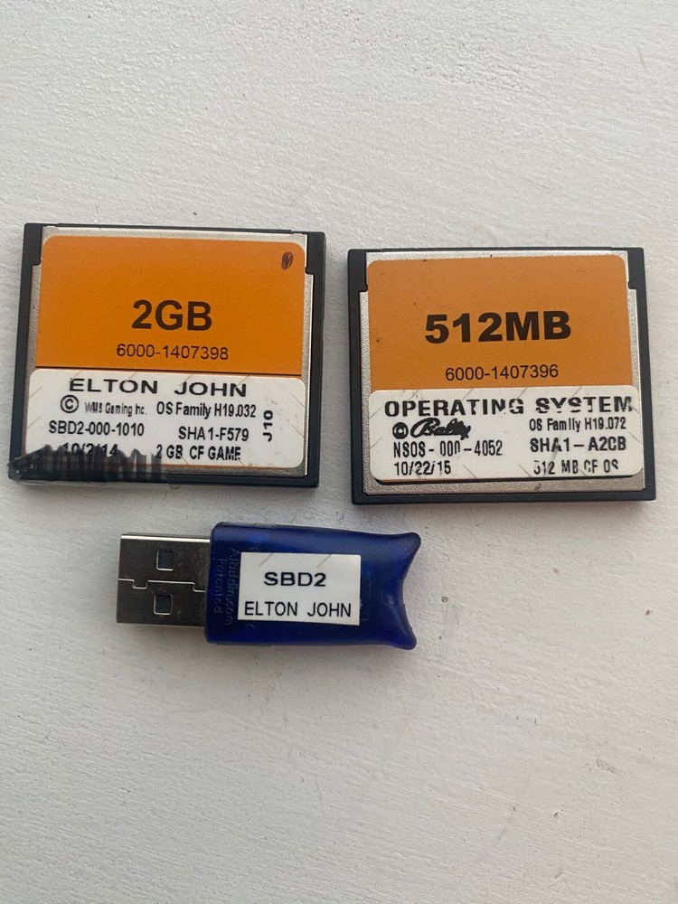 WMS  ELTON JOHN SOFTWARE AND  DONGLE BB3  GAME SCAPE