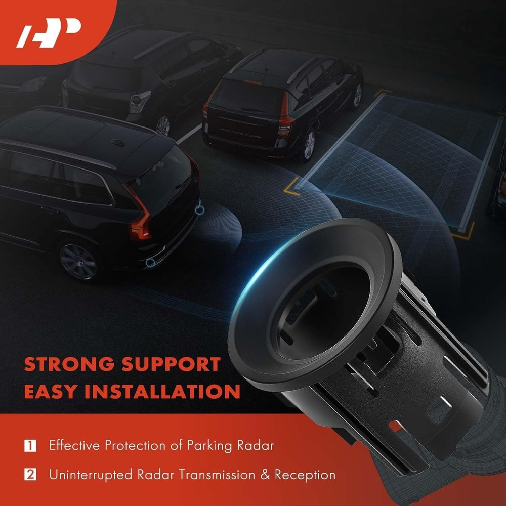 4-PC Front Inner and Outer Parking Assist Sensor Retainer Bezels Compatible w...