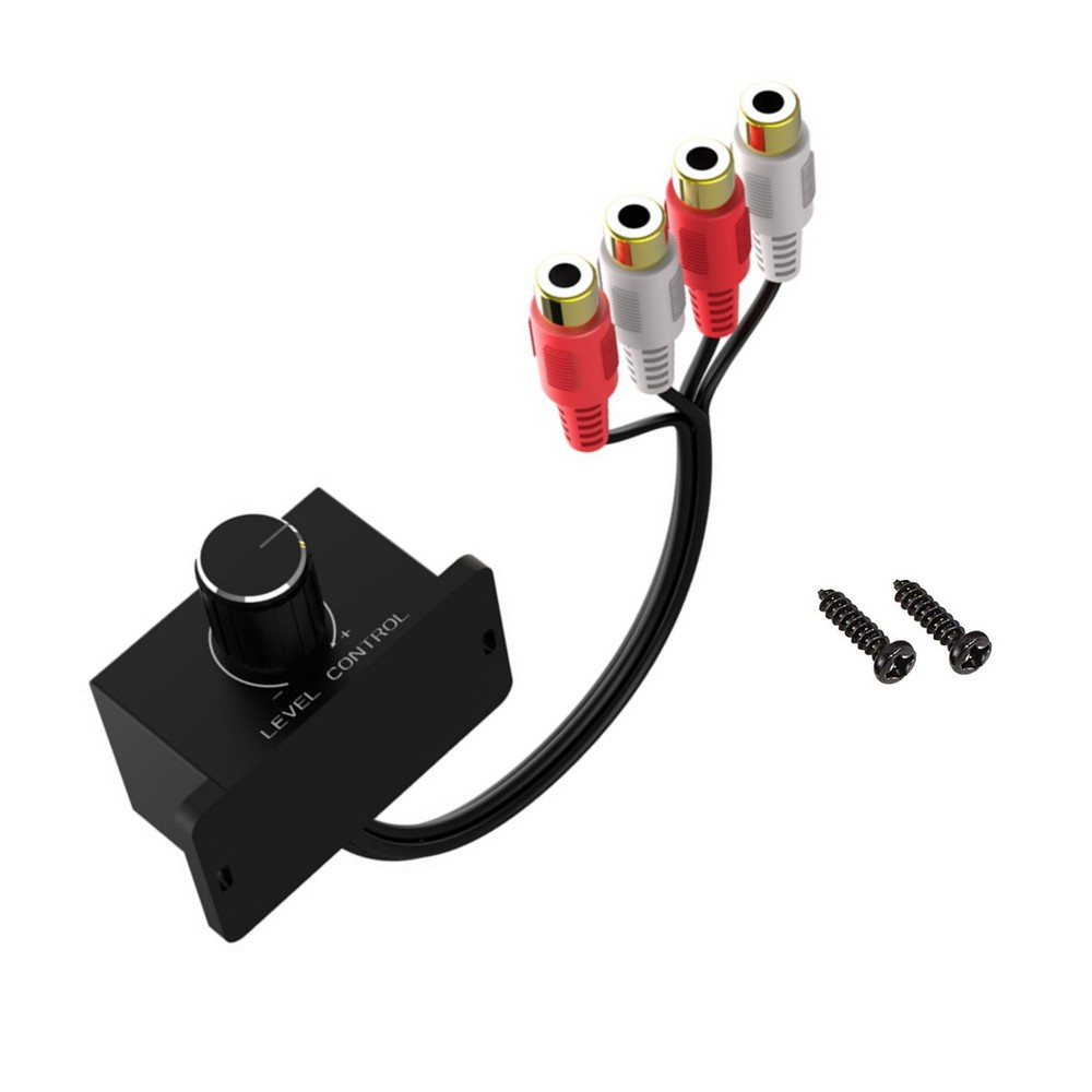 Remote Level Control Knob RCA Controller for AMP Volume and Subwoofer Bass