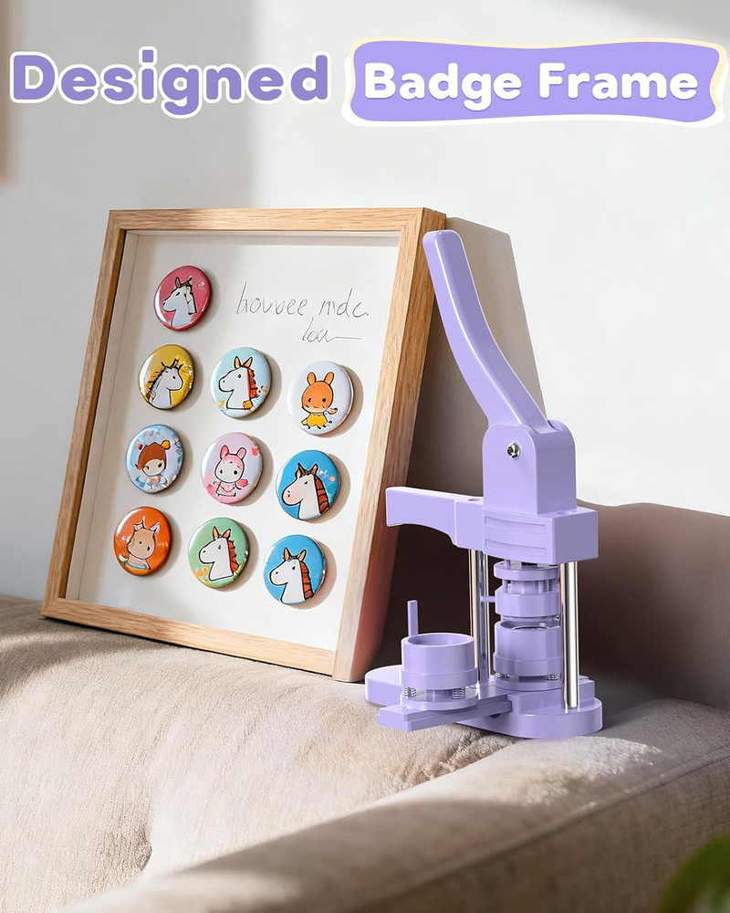 1+1.25+2.25 Inch Button Maker Machine Multiple Sizes - Pin Button Maker Kit for