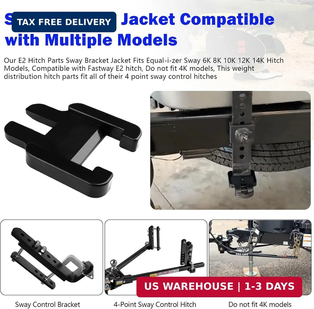 E2 Sway Bracket Jacket, Weight Distribution Hitch Parts Compatible with E2 Hitch