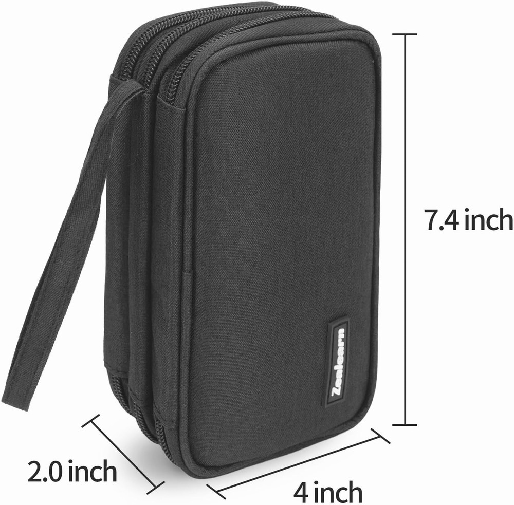 USB Flash Drive Case Organizer Holds 30 Pcs, Black Storage Case