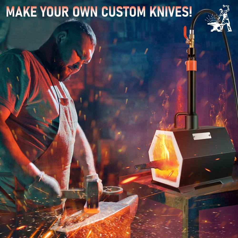 Propane Forge Farrier Forge Single Burner Tool Knife Making Blacksmithing