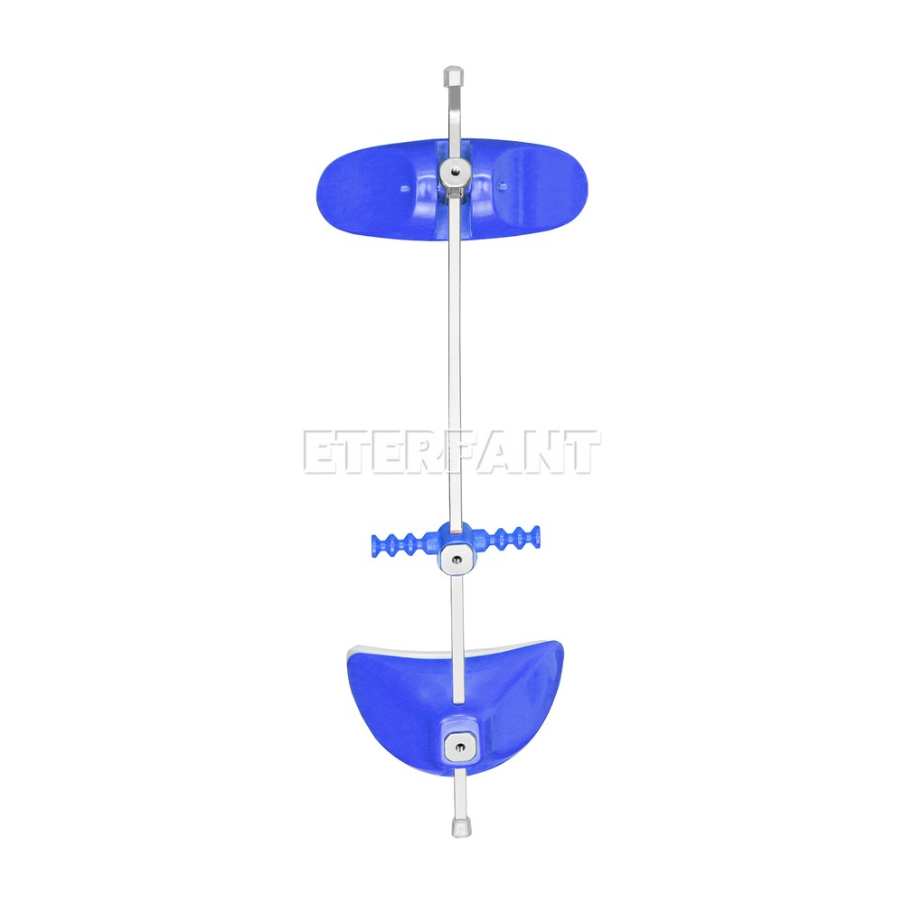 ETERFANT Dental Ortho Adjustable Forward Pull Face Headgear Single Bar Blue+Red