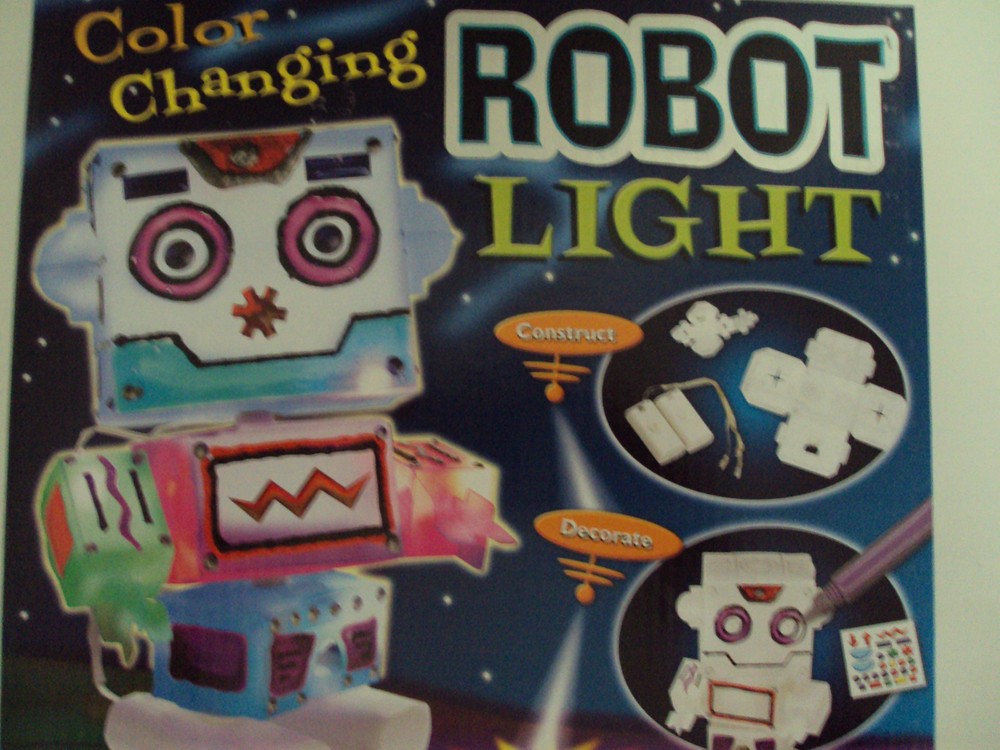 Creativity For Kids LED Color Changing Robot Light Construct, Decorate, Light Up