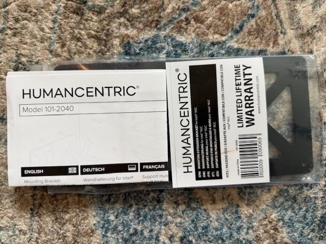HUMANCENTRIC 101-2040 MOUNTING EXTENSION BRACKET FOR INTEL NUC
