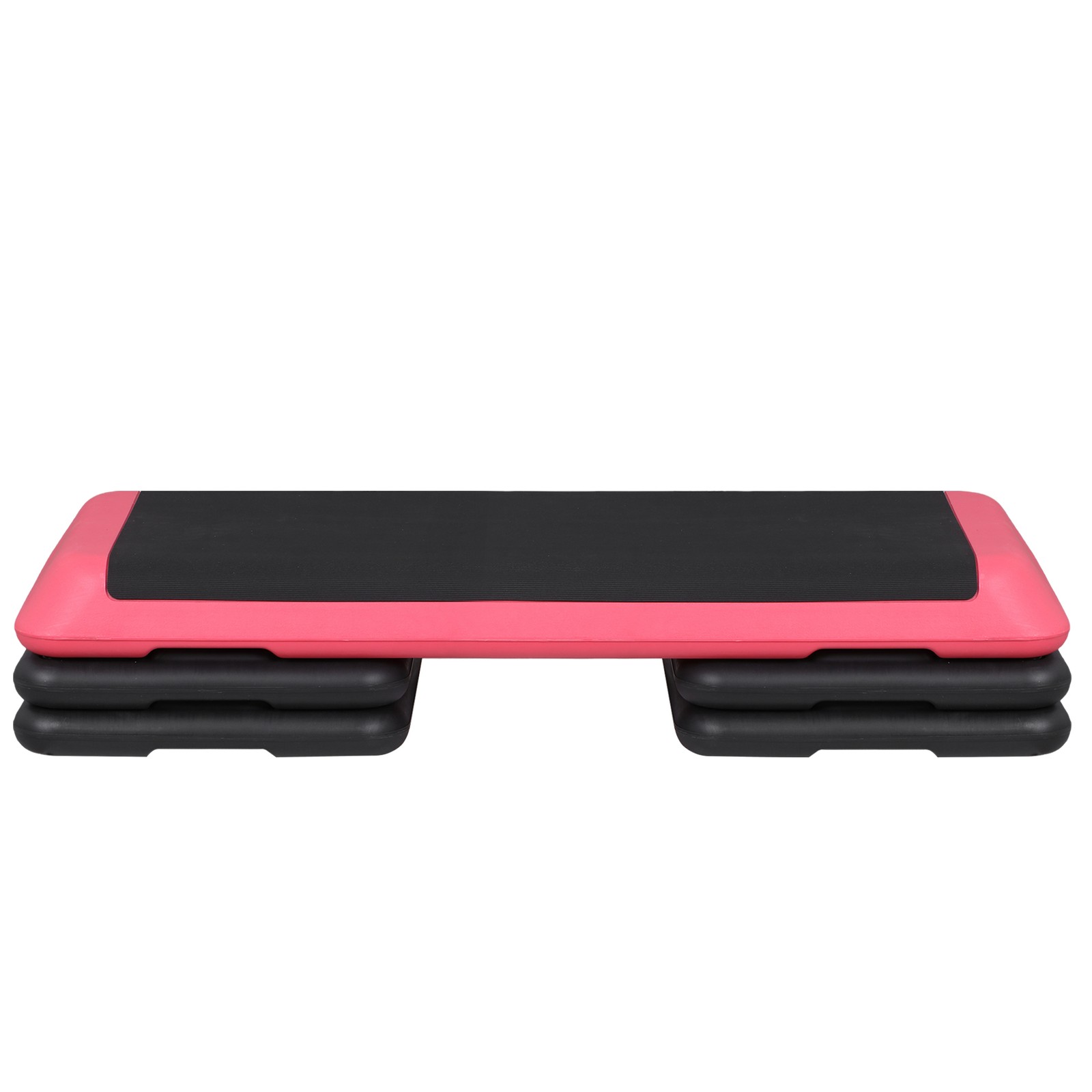 43'' Exercise Aerobic Step Platform Adjustable Fitness Stepper w/4 Risers Pink