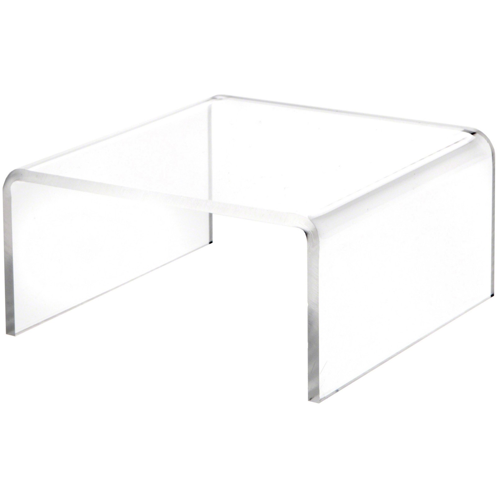 Plymor Clear Acrylic Short Square Display Riser, 2.5" H x 5" W x 5" D