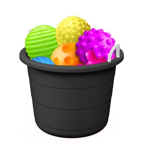 Black 17-Gallon Storage Tub - Flexible Plastic, Rope Handles, Utility Bucket