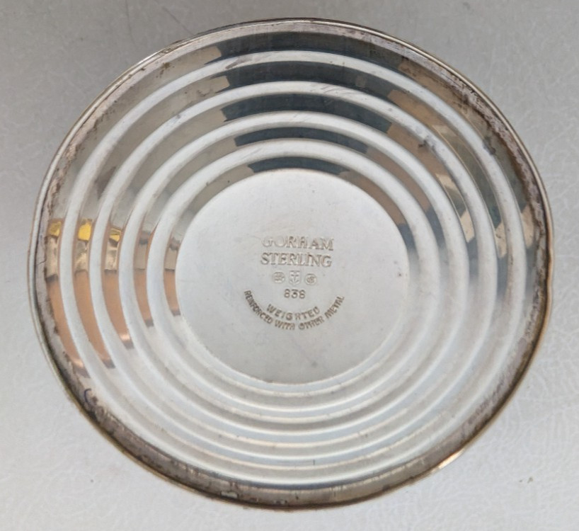 VTG GORHAM STERLING SILVER WEIGHTED CANDLESTICK HOLDER #838~ 3 1/8” High- 238g.