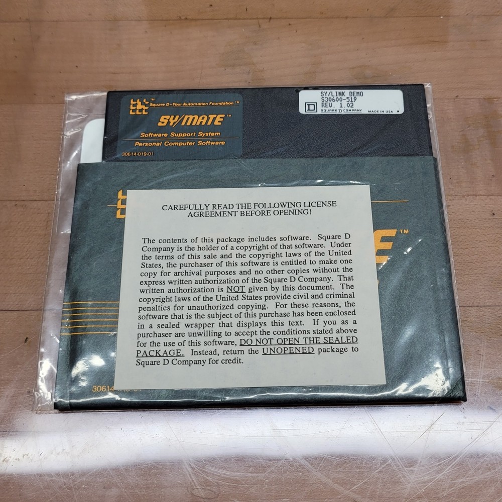 Square D 8010 SFW-333 SY/MATE Instruction Bulletin, Addendum, & Program Software