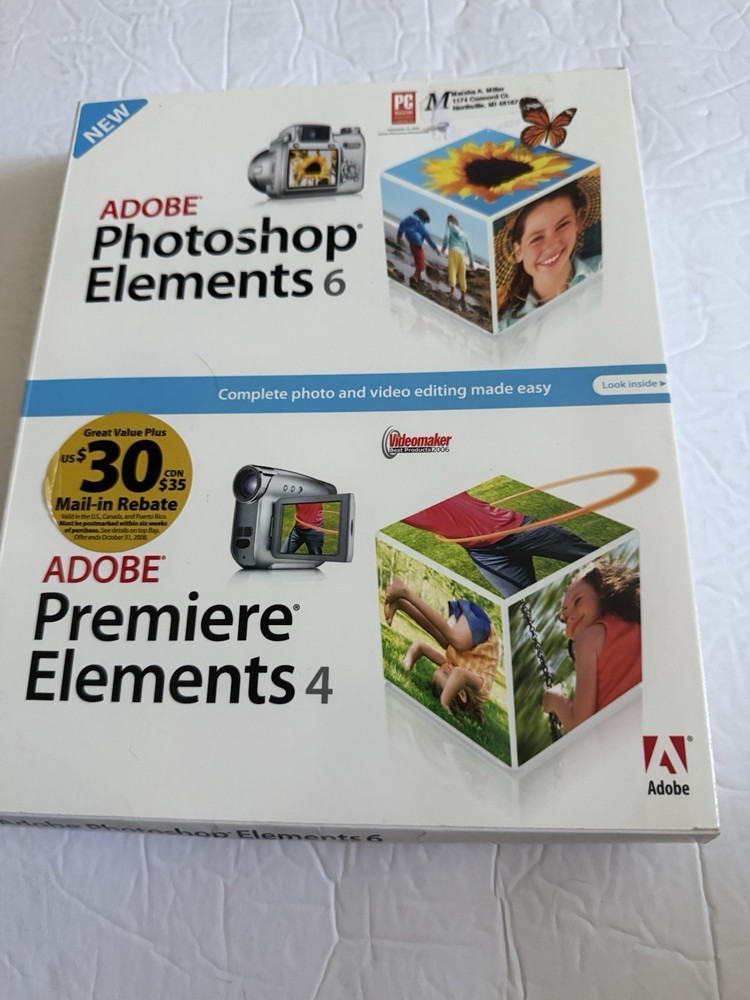 Adobe Photoshop Elements 6 & Premiere Elements 4 with Serial Numbers