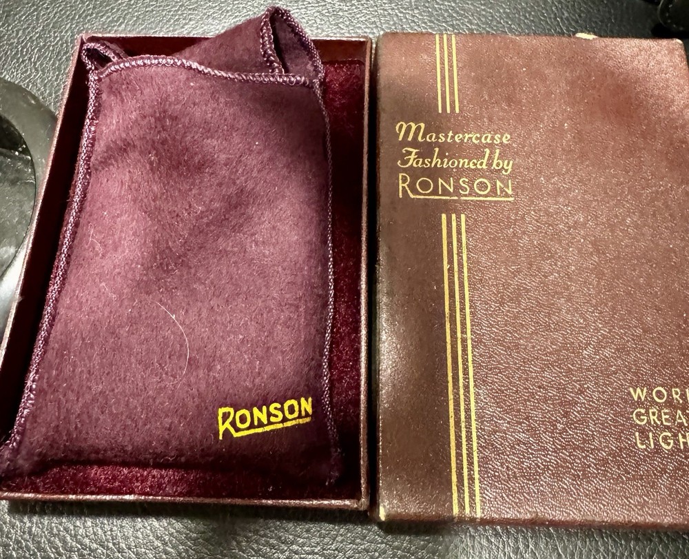 Vintage Ronson Mastercase Lighter W/ Box