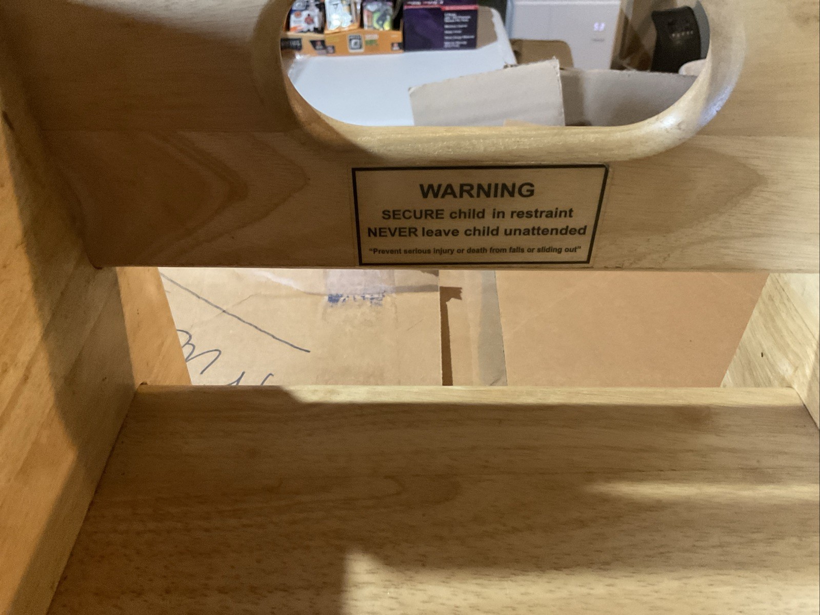 Restaurant Children Booster Seat in Natural Wood Finish Commercial Use Read