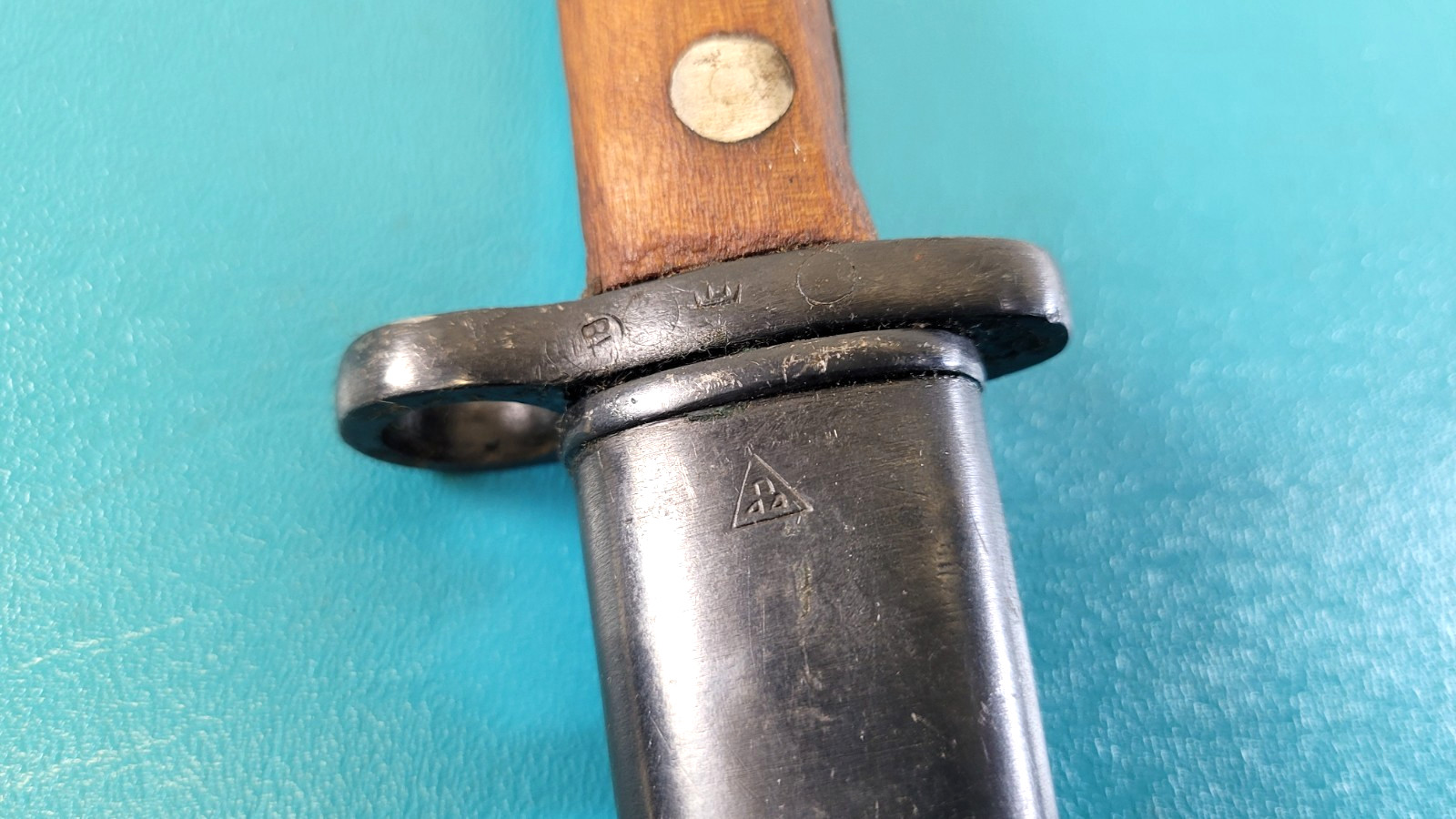 Yugoslavian 1948 Rifle Bayonet Knife + Sheath Factory 44 Matching S/N# TR1217