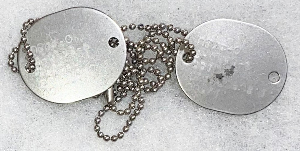 WWII USNR Clifford Doyle T-43 Dog Tag Set