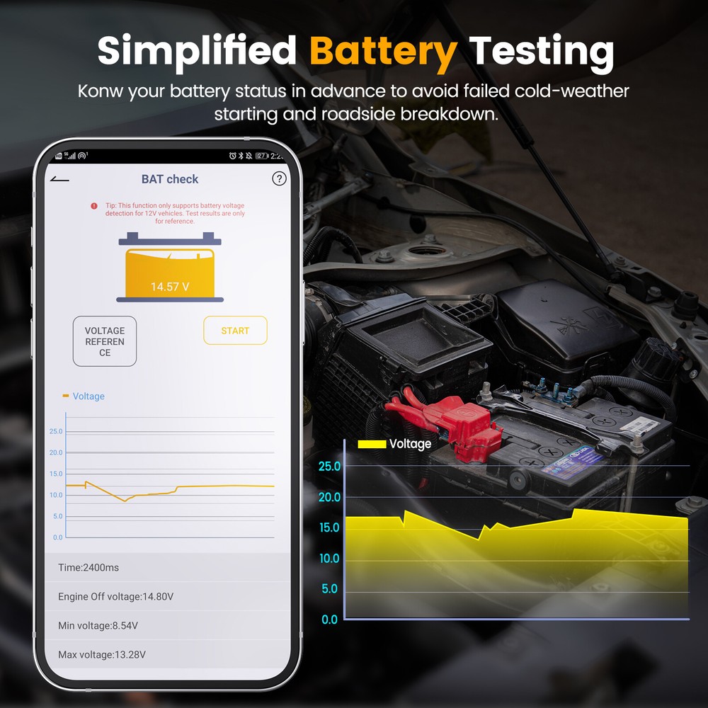 ANCEL AD310 BT OBD2 Scanner Diagnostic Bluetooth Check Engine for iOS Android