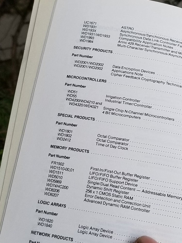 VINTAGE ELECTRONICS BOOK DATA 1983 WESTERN DIGITAL COMPONENTS HANDBOOK