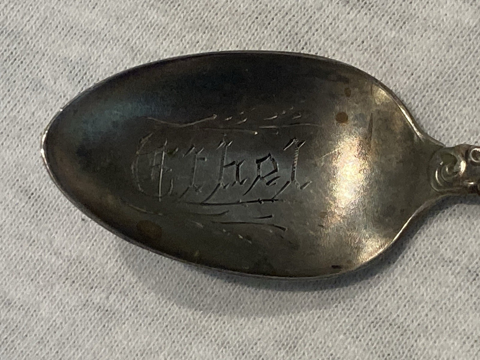 Robert Wallace & Sons RW&S Sterling Silver Spoon 1892 ETHEL Monogram Feb 24 1894