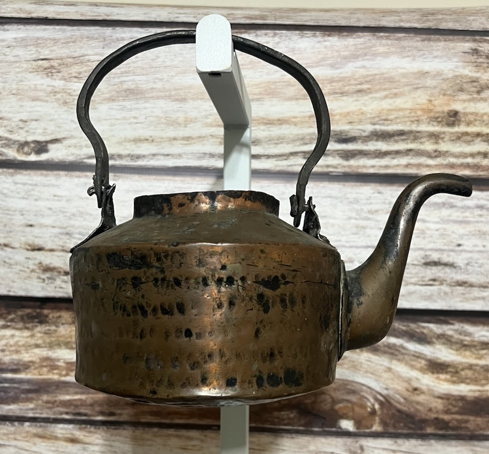 Vintage Hand Hammered Copper Tea Kettle Pot Decor