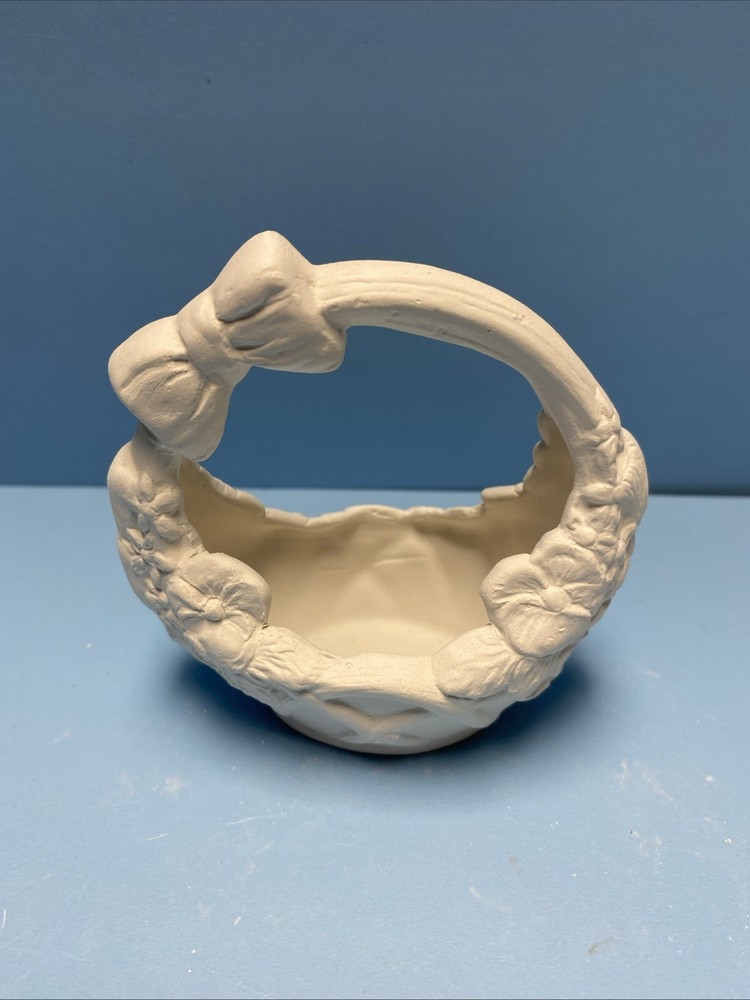 Ceramic Bisque Mini Easter Basket Ready To Paint Your Ideas