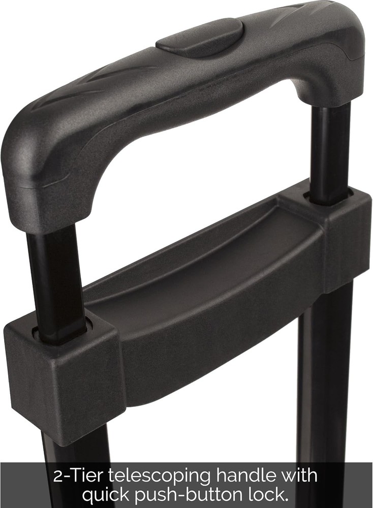 Telescoping 2 Section Trolley - Wide & Long Lasting Smooth Rolling Wheels