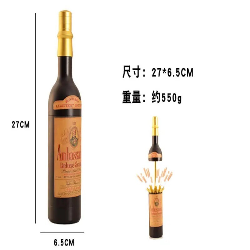 Creative Wine Bottle Cigarette Dispenser Storage Case Box With Lighter