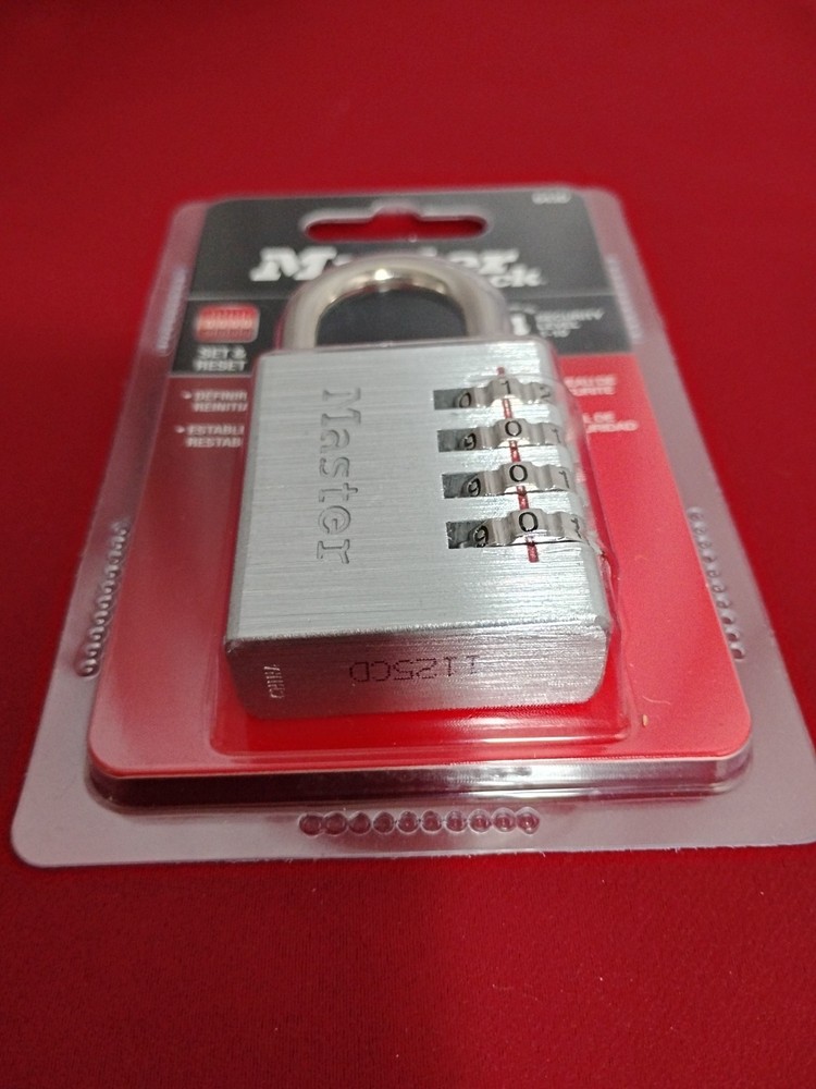 MASTER LOCK, Set Your Own Word Combination Padlock, 643D Set & Reset New Bundle