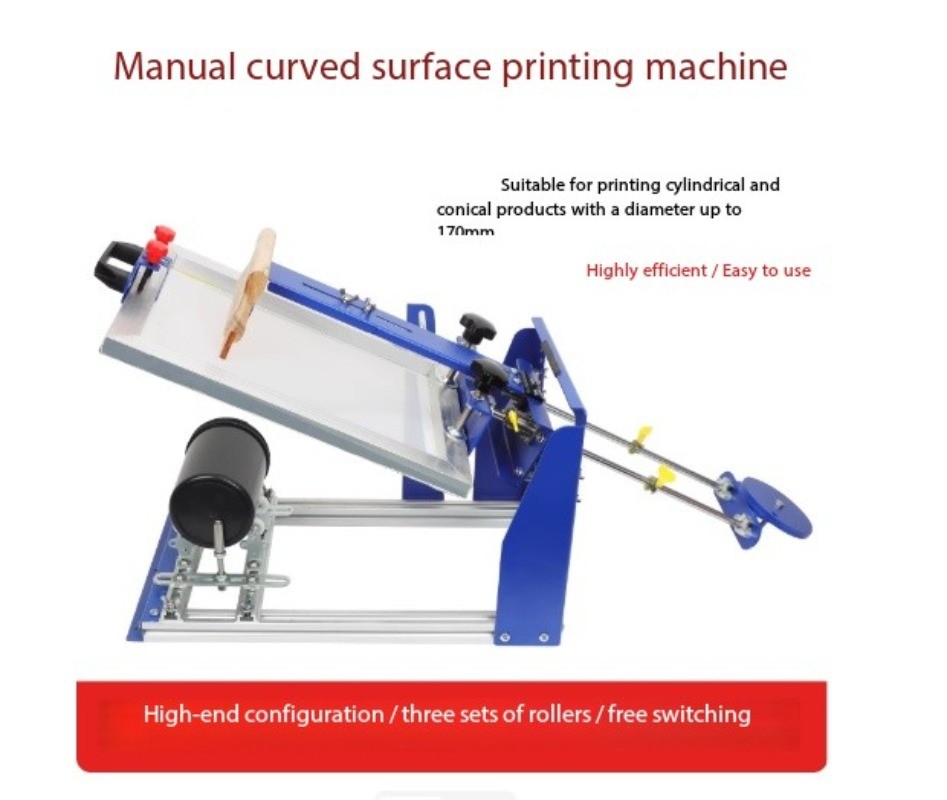 Manual Curved Screen Printing MachineConical Cylindrical Screen Printing Table
