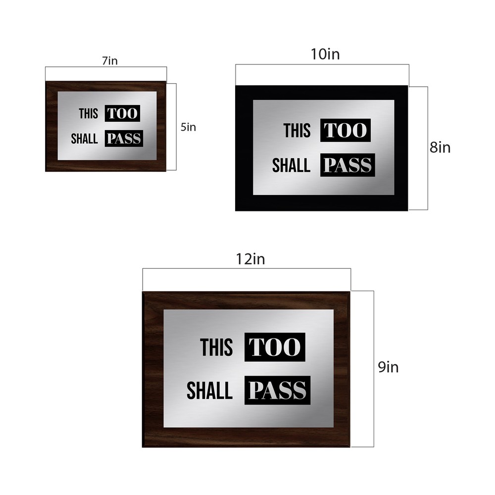 This Too Shall Pass Decorative Wall Plaque | Easel Mount Option