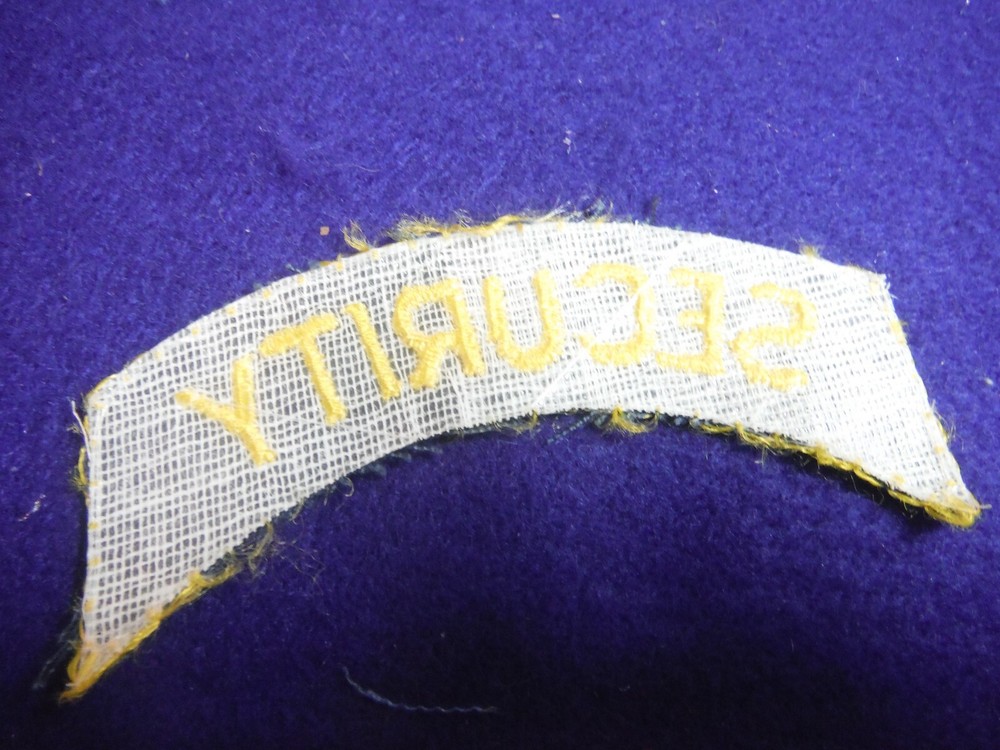 SECURITY rocker patch-vintage 1970