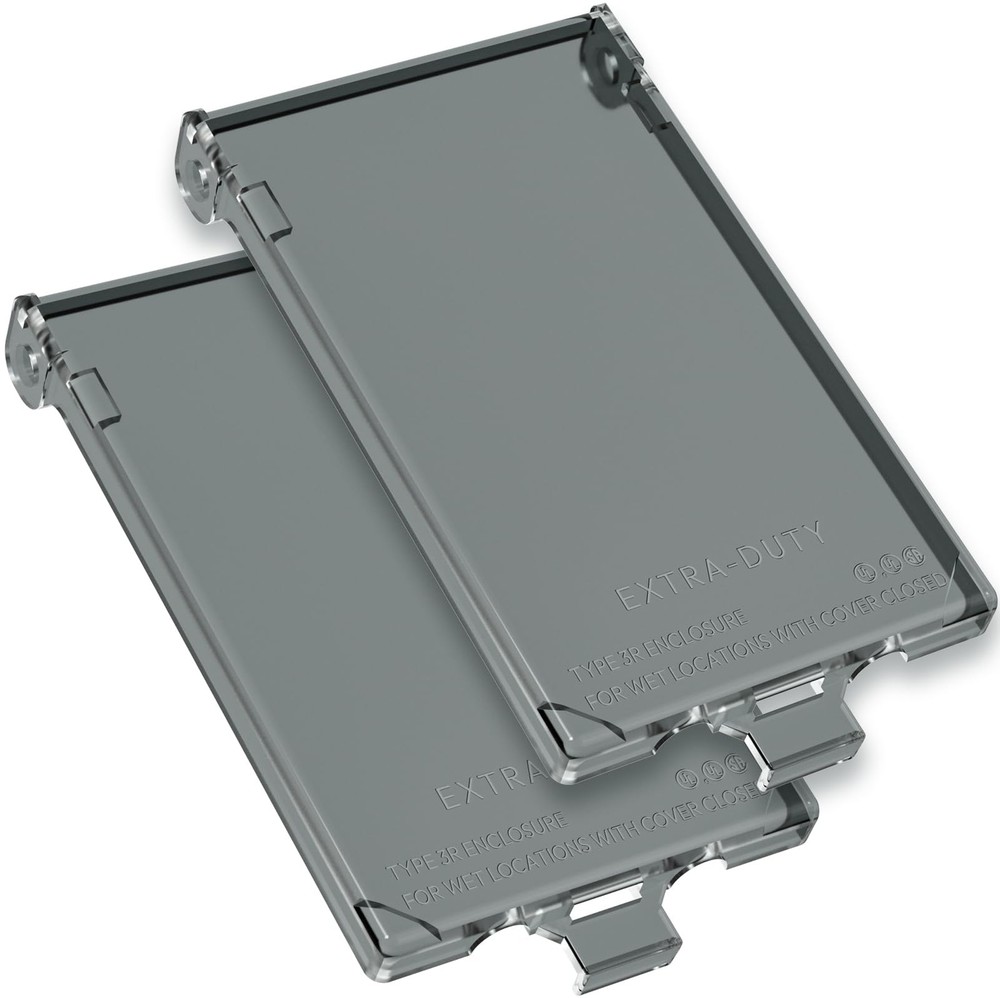 2Pcs Recessed Outlet Box Cover, DBVC-1 Replacement UV 2Pack, Clear