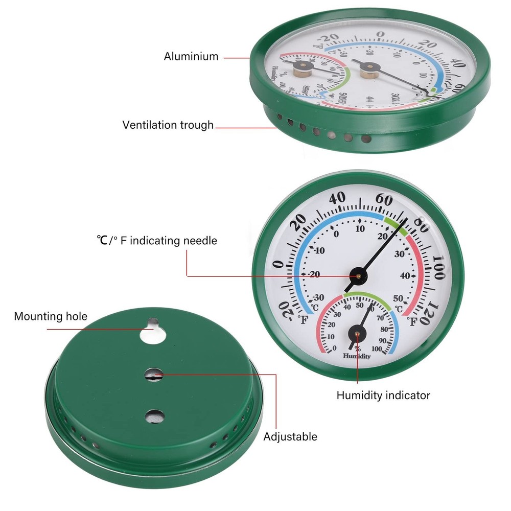Mini Indoor Thermometer Hygrometer,Pointer Type Thermometer Hygrometer for In...