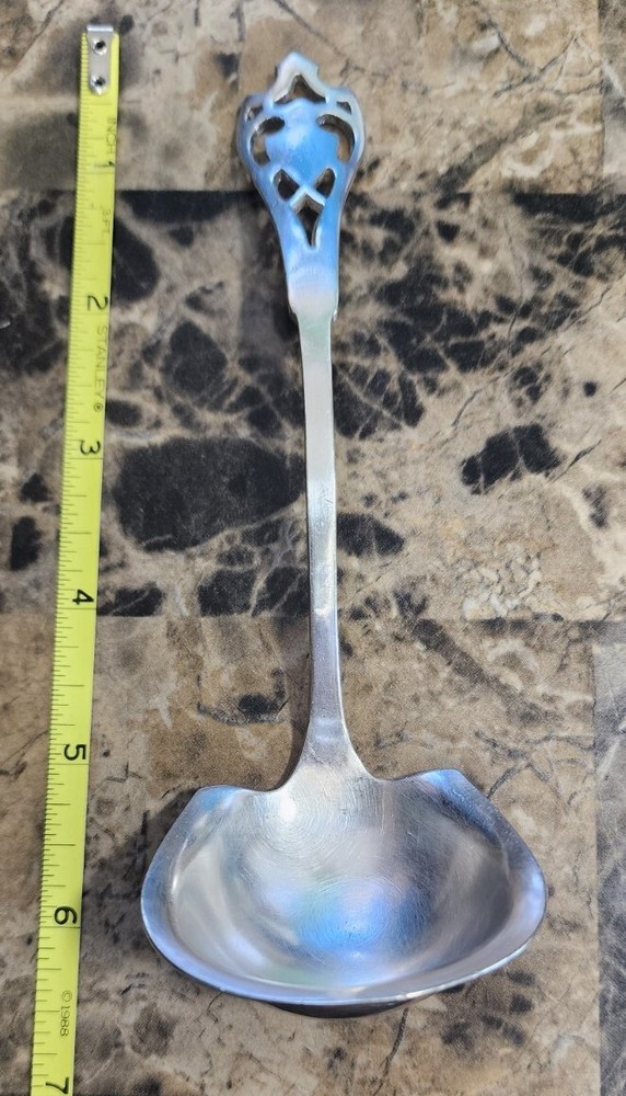 FRANKLIN ANTIQUE c1910 EMERSON PATTERN SILVERPLATED CREAM & SAUCE LADLE 🤍 🤎