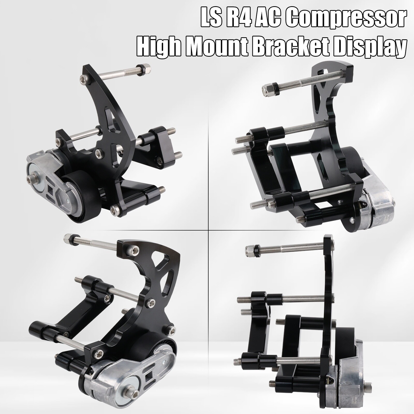 High Mount LS R4 AC Compressor Bracket Kit For LS1 LS2 LS3 LS6 Vortec Truck SUV