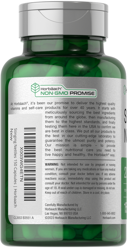 Stinging Nettle Capsules 2000mg | 150 Count | Herbal Extract | by Horbaach