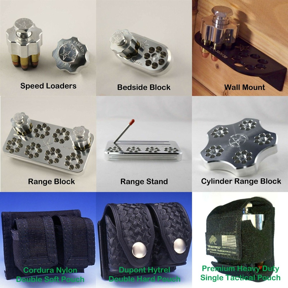L7-357/38 [7-Shot .357/.38] Speedloader, Block, Stand, Wall Mount, or Pouch