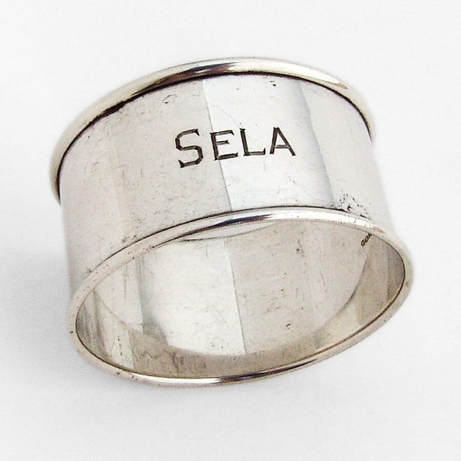 Gorham Plain Napkin Ring Sterling Silver Mono Sela